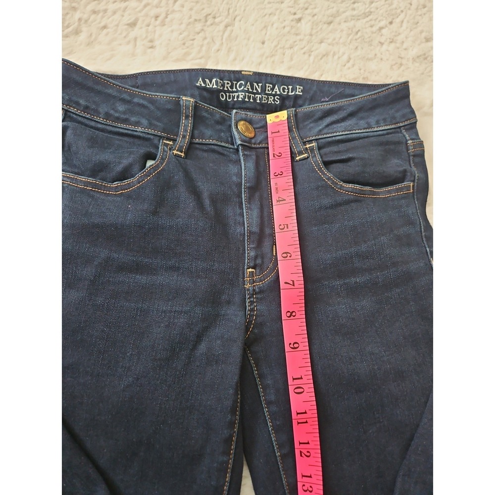 American Eagle Outfitters Dark Indigo Skinny Jegging Jeans 6 Regular Stretch - Picture 10 of 12